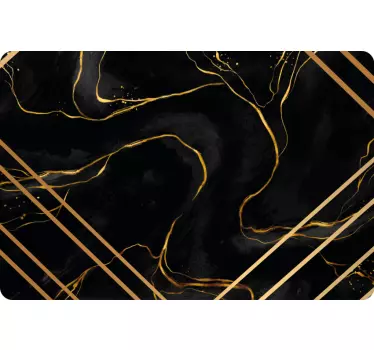 Laptop Aufkleber elegante goldene wirbel - TenStickers