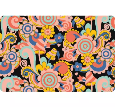 Laptop Aufkleber florales wirbelmuster - TenStickers