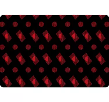 Laptop Aufkleber rote geometrische muster - TenStickers