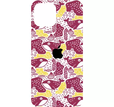 Sticker IPhone buntes fischmuster - TenStickers