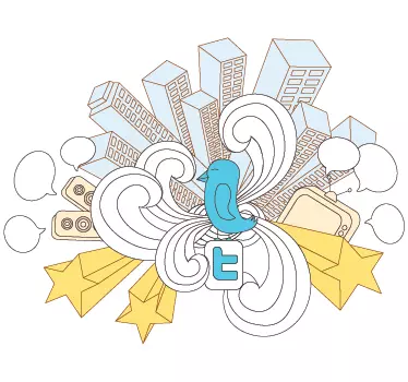 Twitter Aufkleber - TenStickers
