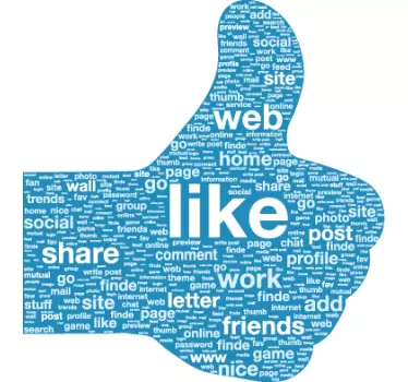 Social Media Like Aufkleber - TenStickers