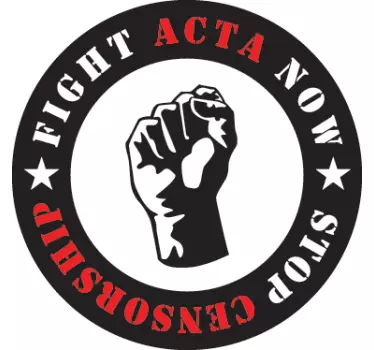 Fight acta now Aufkleber - TenStickers