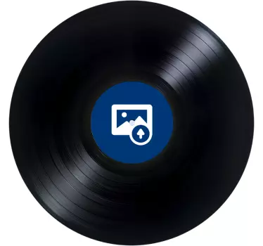 Wandtattoo Wohnzimmer personalisierte Schallplatten - TenStickers