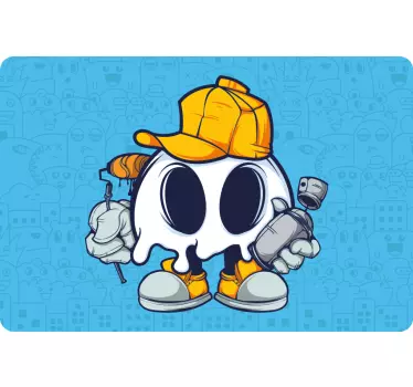 Laptop Aufkleber geistermaler-charakter - TenStickers