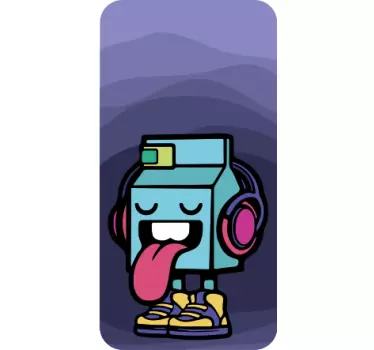 Sticker IPhone cartoon streckt die zunge heraus - TenStickers