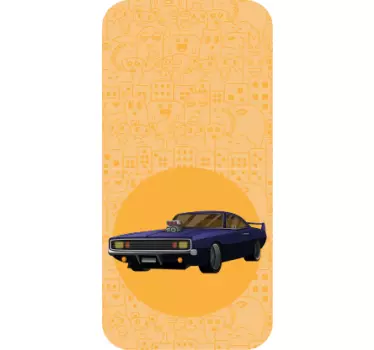 Sticker IPhone lila muscle-car - TenStickers