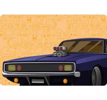 Laptop Aufkleber cartoon-muscle-car - TenStickers