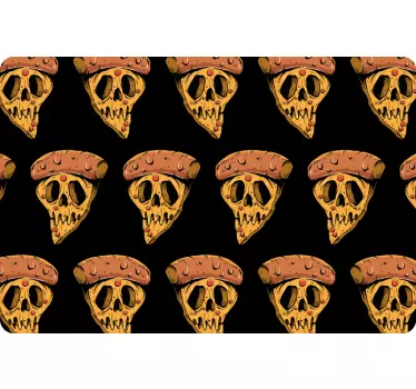 Laptop Aufkleber totenkopf-pizza-muster - TenStickers