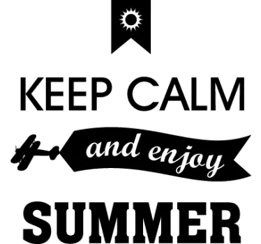Wandtattoo Keep calm and enjoy summer - TenStickers