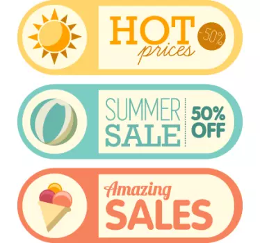 Sommer Sale Sticker - TenStickers