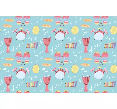 Laptop Aufkleber bunte musikelemente - TenStickers