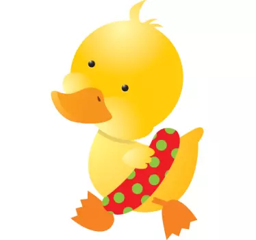 Ente mit Schwimmring Sticker - TenStickers