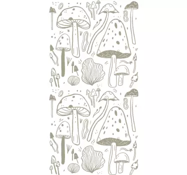 Folie Kühlschrank pilz elegantes motiv - TenStickers