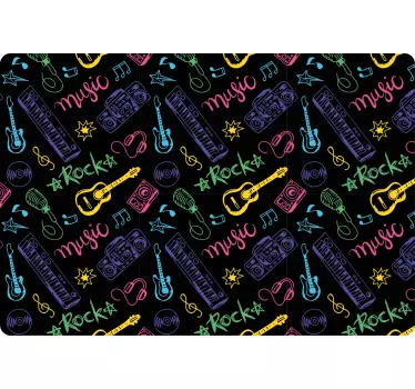 Laptop Aufkleber bunte musiksymbole - TenStickers