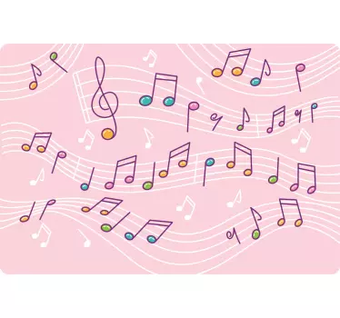 Laptop Aufkleber musiknotenmuster - TenStickers