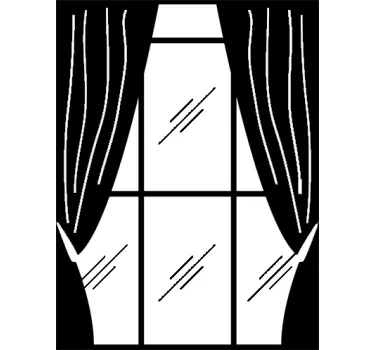 Wandtattoo schwarzes Fenster klassisch - TenStickers
