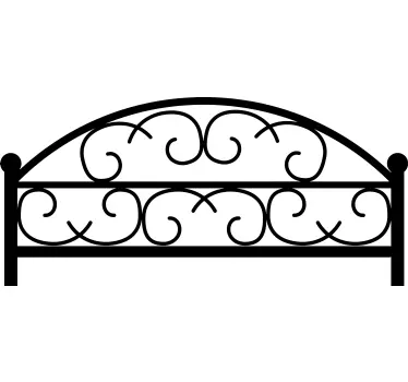 Wandtattoo Bett elegantes geschwungenes design - TenStickers