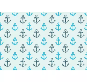 Kreditkarten Sticker Verzerrtes blaues ankermuster - TenStickers