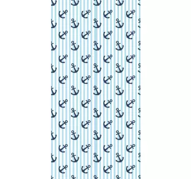 Folie Kühlschrank nautisches ankermotiv - TenStickers