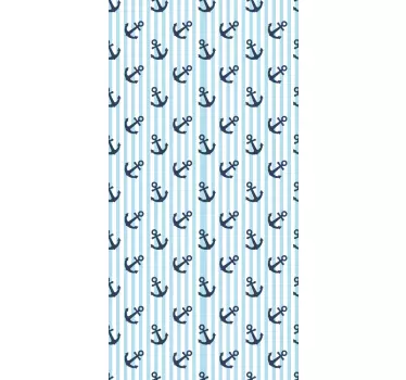 Folie duschkabine im maritimen ankerdesign - TenStickers