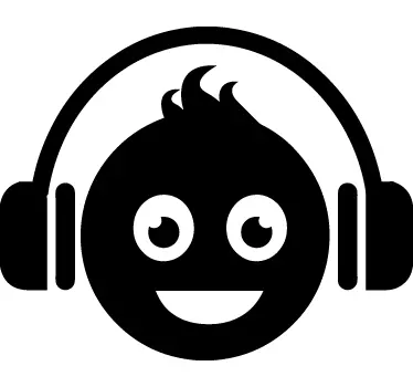 Laptop Aufkleber Happy DJ - TenStickers