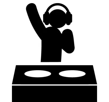 Laptop Aufkleber mit DJ Pult - TenStickers