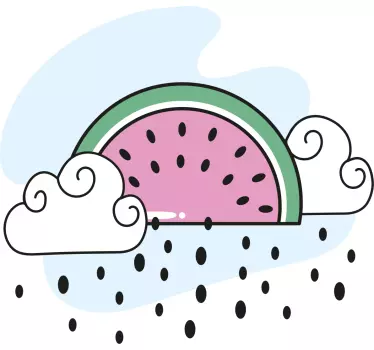 Wandtattoo Küche wassermelonenwolkendesign - TenStickers