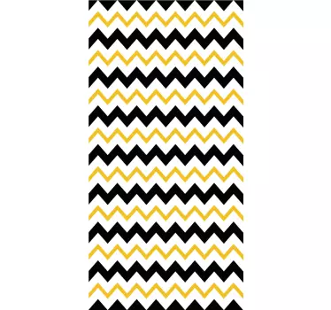 Folie Kühlschrank akzent im chevron-stil - TenStickers