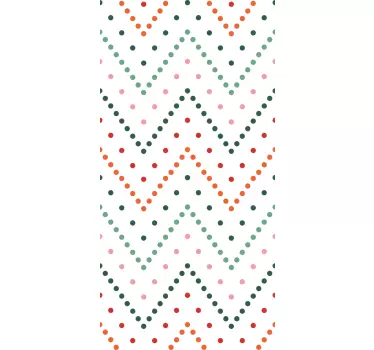 Kühlschrank Sticker Zick-zack-linien mehrfarbige punkte - TenStickers