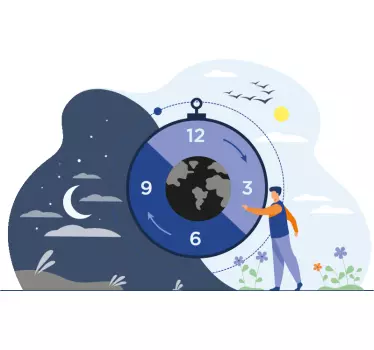 Wandtattoo Uhr weltkonzeptdesign - TenStickers