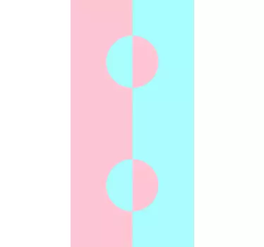 Folie Tür geometrisches kreismuster - TenStickers