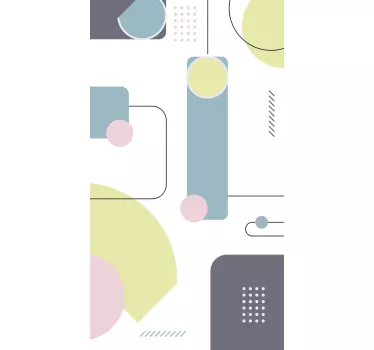 Folie Tür geometrische kreismuster - TenStickers