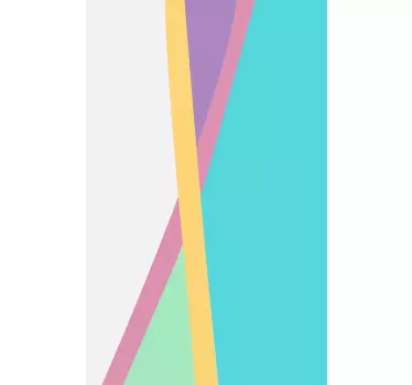 Folie Tür lebendige geometrische komposition - TenStickers