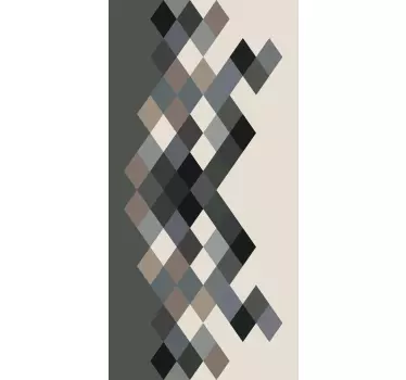 Folie tür mit geometrischem diamantmotiv - TenStickers