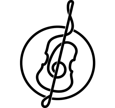 Wandtattoo Musik musikalisches violinendesign - TenStickers