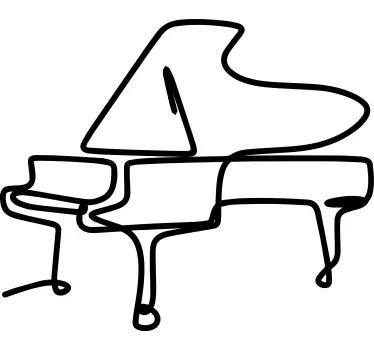 Musikalisches Wandtattoo stilvolle klaviersilhouette - TenStickers