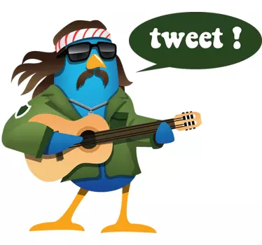 Laptop Aufkleber Hippie Tweet - TenStickers