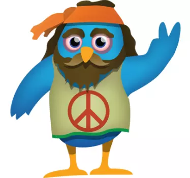 Peace Tweet Aufkleber - TenStickers