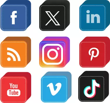 Social Media Aufkleber - TenStickers