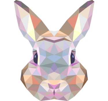 Wandtattoo Wohnzimmer Hase Aufkleber - TenStickers