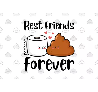 Laptop Aufkleber freundschaft toilettenpapier - TenStickers