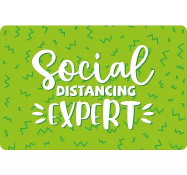 Laptop Aufkleber experte für soziale distanzierung - TenStickers