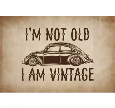 Laptop Aufkleber klassisches oldtimer-fahrzeug - TenStickers