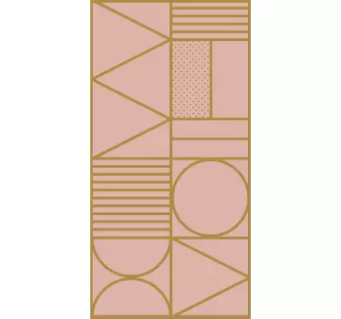 Folie tür geometrische komposition idee - TenStickers