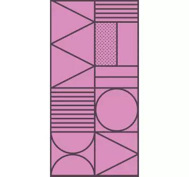 Sticker IPhone geometrisches rosa motiv - TenStickers