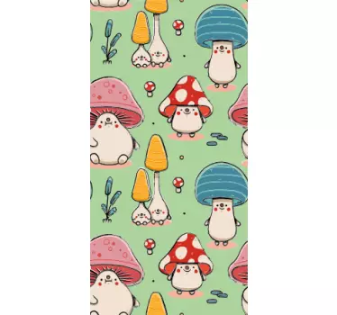 Sticker IPhone süße pilzwesen - TenStickers