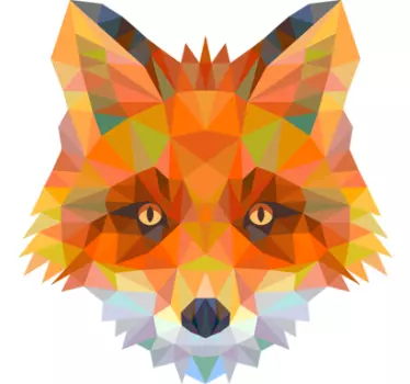 Origami Fuchs Aufkleber - TenStickers