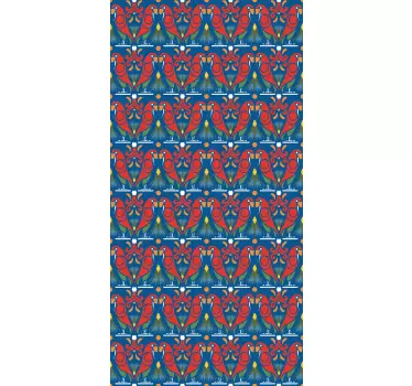 Folie kühlschrank buntes papageienmuster - TenStickers