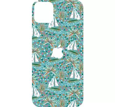 Sticker IPhone segelboote und palmen - TenStickers